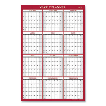 Blue Sky® Classic Red Laminated Erasable Wall Calendar, Classic Red Artwork, 48 X 32, White-red-gray Sheets, 12-month (jan-dec): 2022 freeshipping - TVN Wholesale